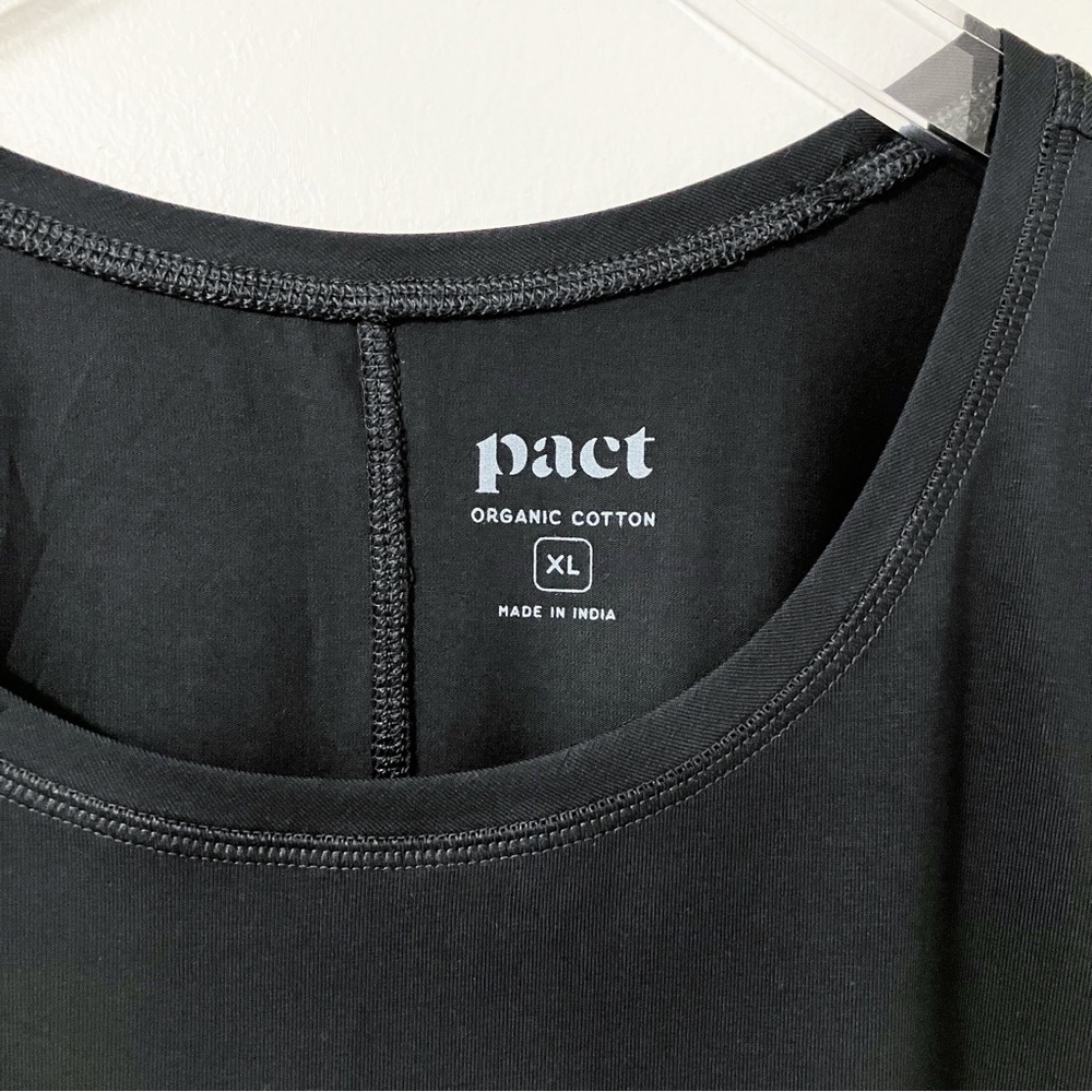 Pact | Black Jersey Swing Tank Top XL Capsule Minimalist Staple Summer - Picture 3 of 4